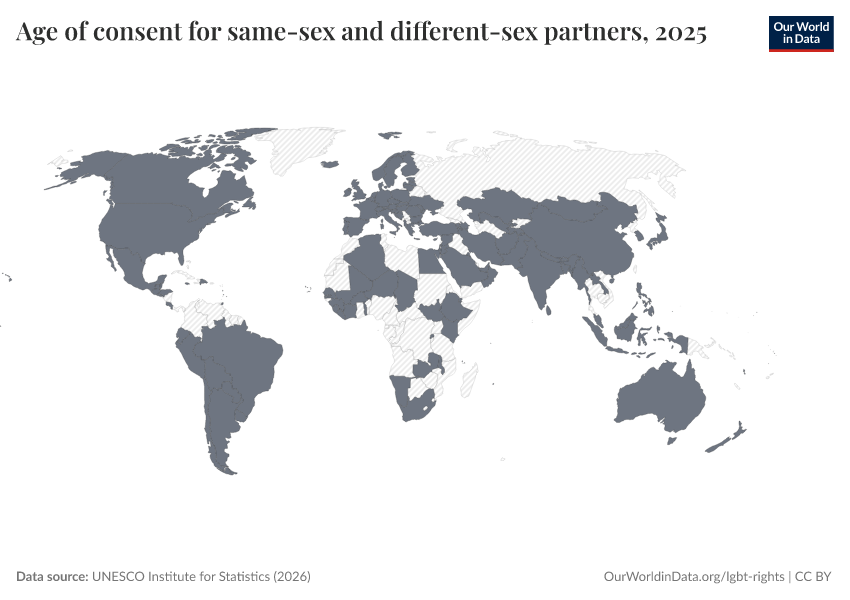 A thumbnail of the "Age of consent for same-sex and different-sex partners" chart