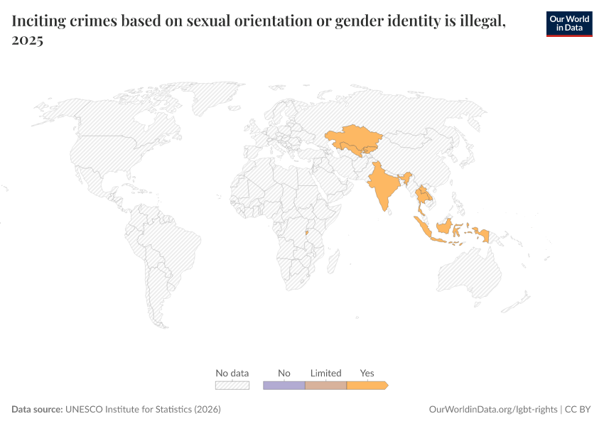 A thumbnail of the "Inciting crimes based on sexual orientation or gender identity is illegal" chart